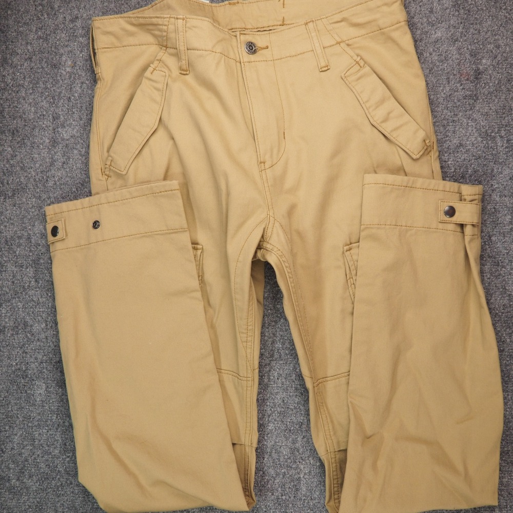Levi Strauss Mens 33x32 Cargo Pants Khaki Tan Gorpcore Utility Techwear Outdoor